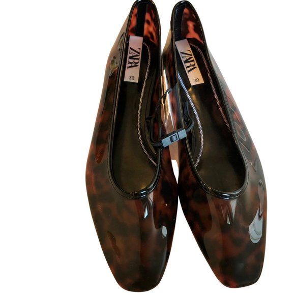 Zara Shoes - Zara NWT Women’s Size 8 Animal Print Tortoiseshell Ballet Flats